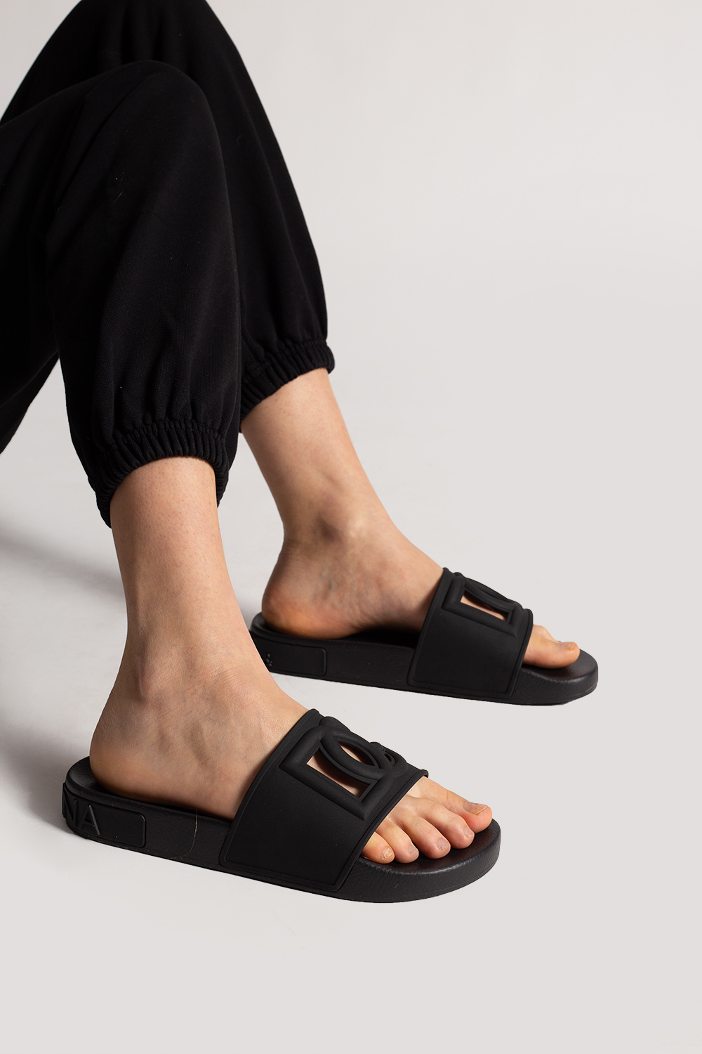 SchaferandweinerShops KR - Slides with logo Dolce & Gabbana